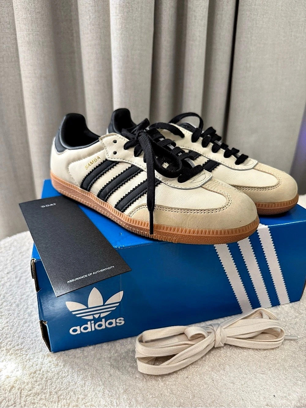 adidas Samba OG Sneakers in Cream & Black